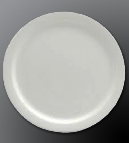Narrow Rim Porcelain Dinnerware Alpine White Plate 11" Dia.